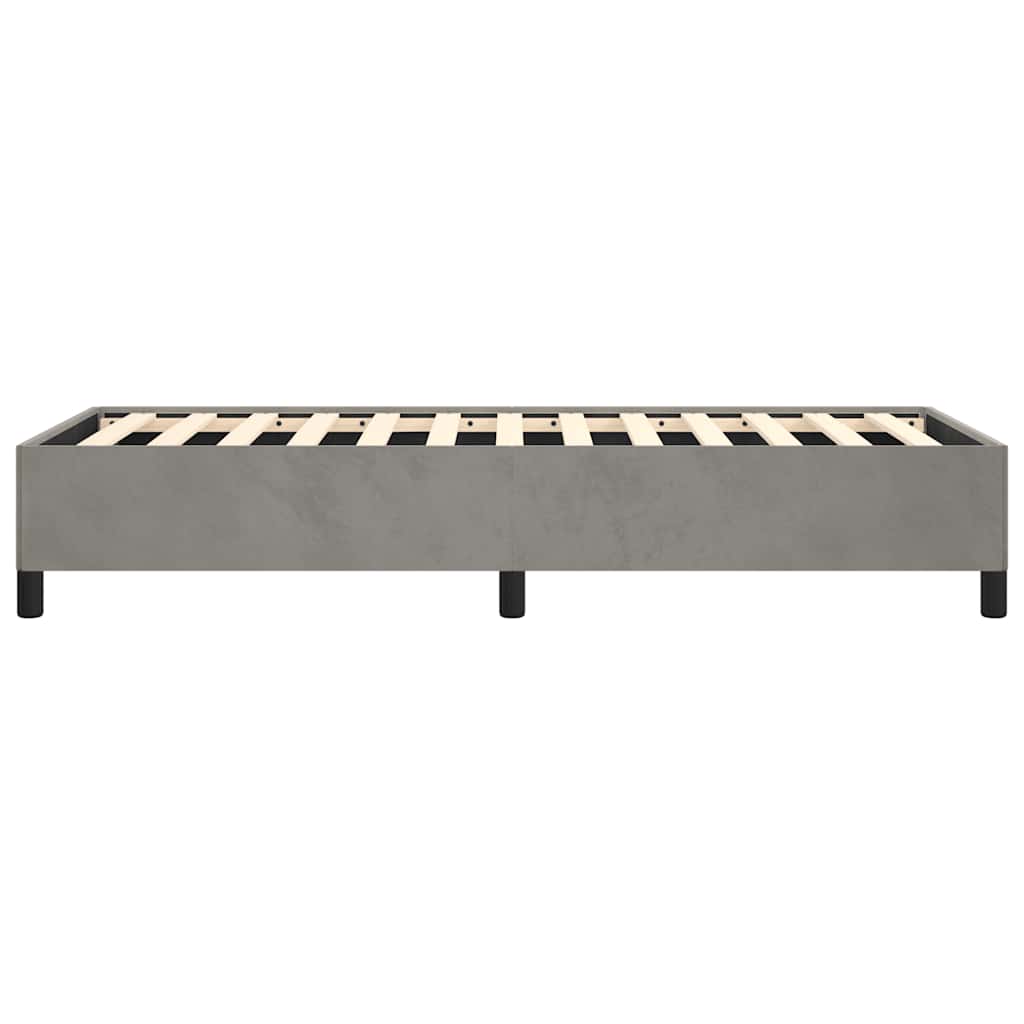 Bedframe zonder matras lichtgrijs 100x203 cm Twin XL fluweel