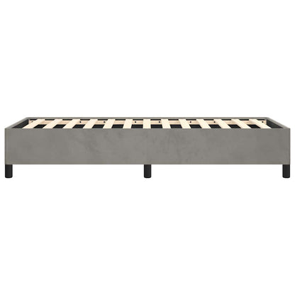 Bedframe zonder matras lichtgrijs 100x203 cm Twin XL fluweel