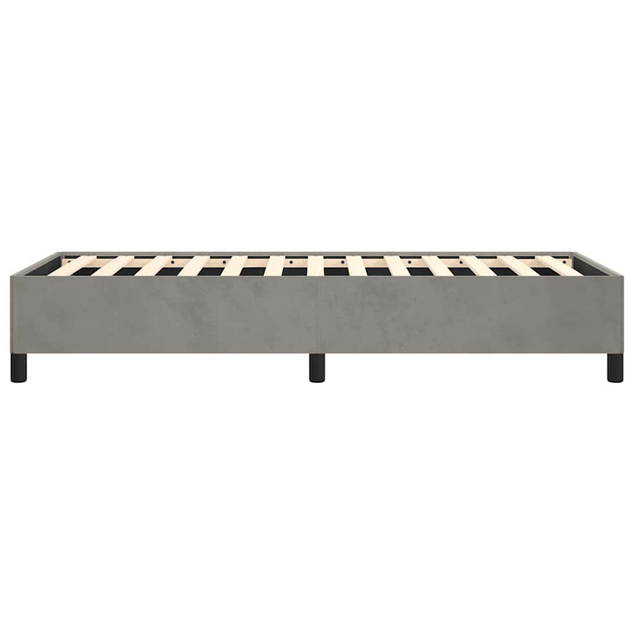 Bedframe zonder matras lichtgrijs 100x203 cm Twin XL fluweel