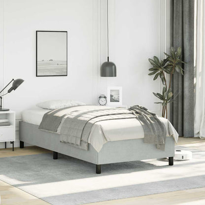 Bedframe zonder matras lichtgrijs 100x203 cm Twin XL fluweel