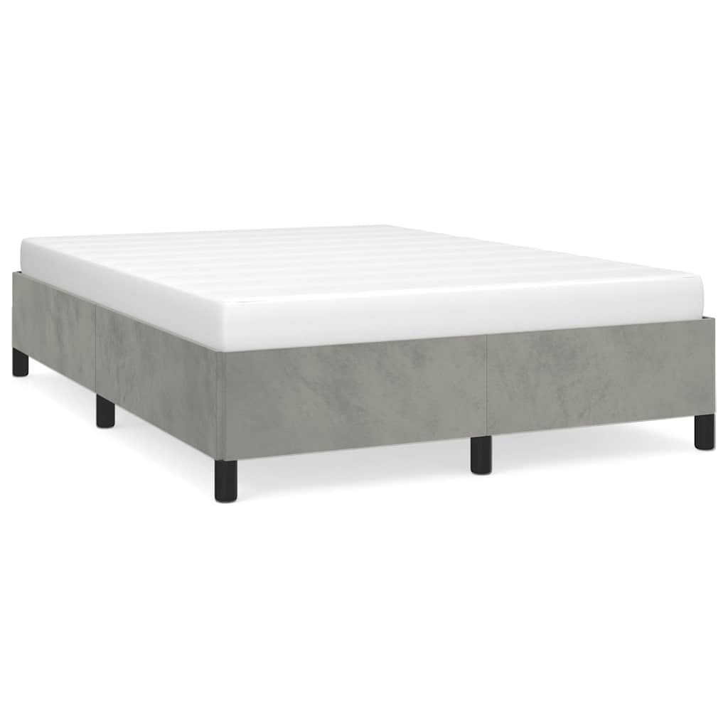 Bedframe zonder matras lichtgrijs 137x190 cm volledig fluweel