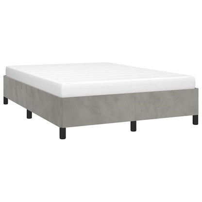 Bedframe zonder matras lichtgrijs 137x190 cm volledig fluweel