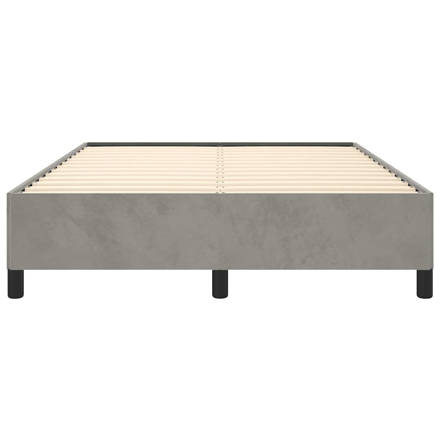Bedframe zonder matras lichtgrijs 137x190 cm volledig fluweel