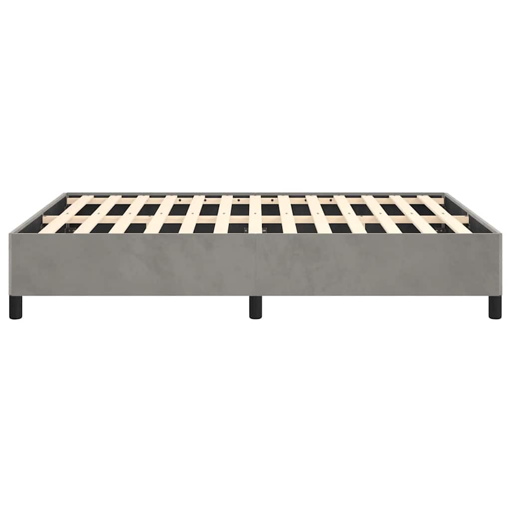 Bedframe zonder matras lichtgrijs 137x190 cm volledig fluweel