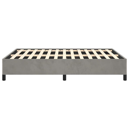 Bedframe zonder matras lichtgrijs 137x190 cm volledig fluweel