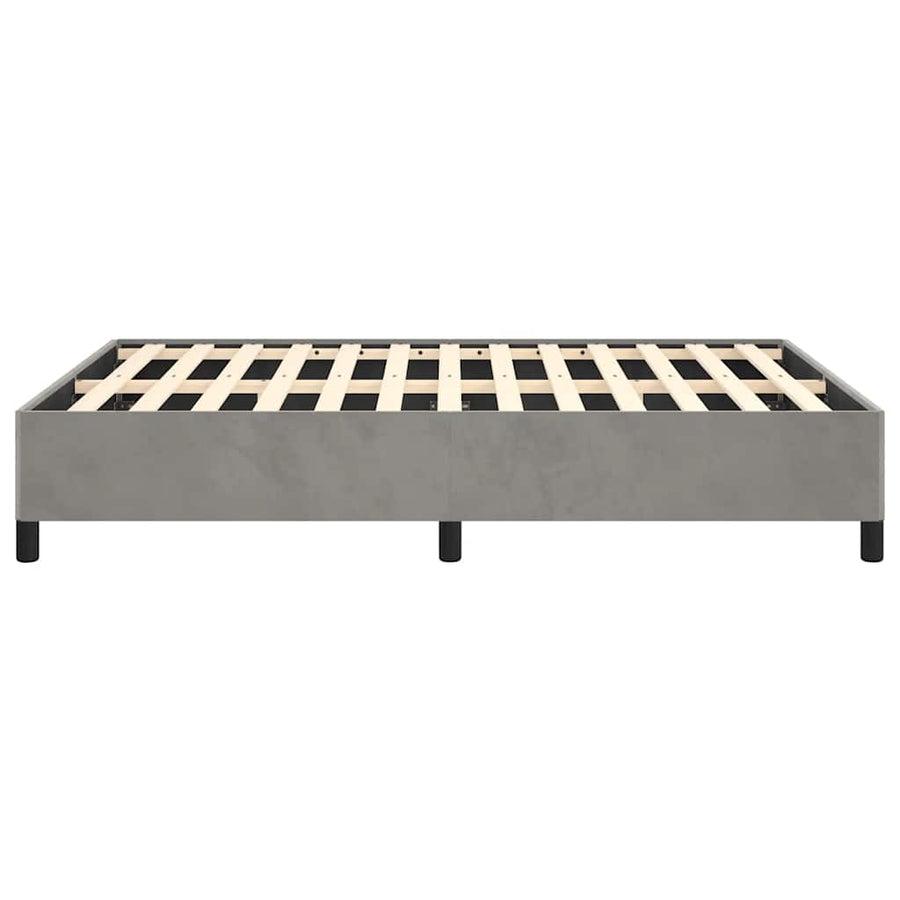 Bedframe zonder matras lichtgrijs 137x190 cm volledig fluweel