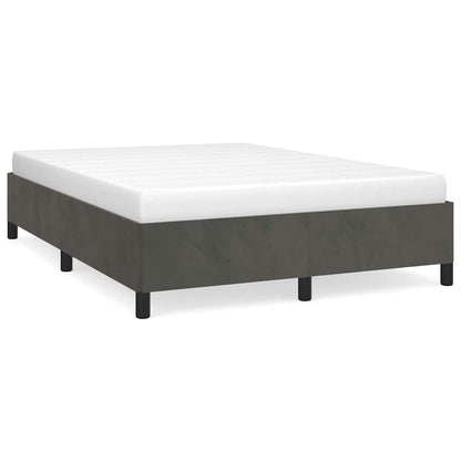 Bedframe zonder matras donkergrijs 137x190 cm fluweel
