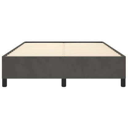 Bedframe zonder matras donkergrijs 137x190 cm fluweel