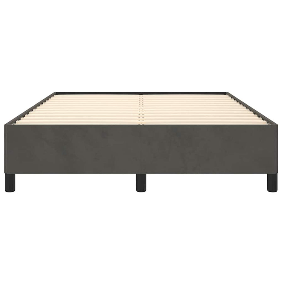 Bedframe zonder matras donkergrijs 137x190 cm fluweel
