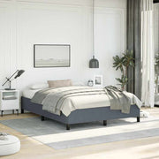 Bedframe 137x190 cm donkergrijs fluweel