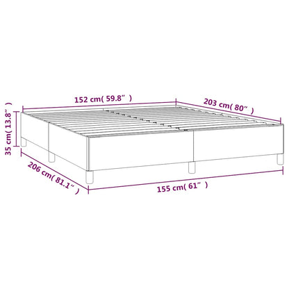 Bedframe zonder matras lichtgrijs 152x203 cm Queen fluweel