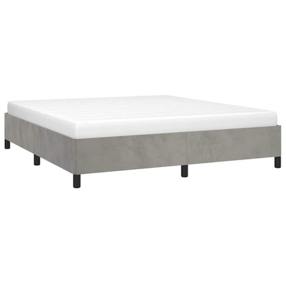 Bedframe zonder matras lichtgrijs 193x203 cm kingsize fluweel