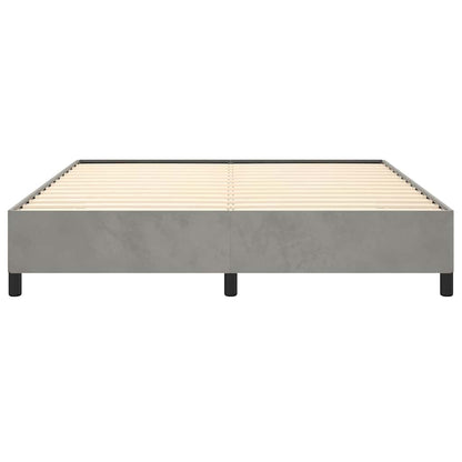 Bedframe zonder matras lichtgrijs 193x203 cm kingsize fluweel