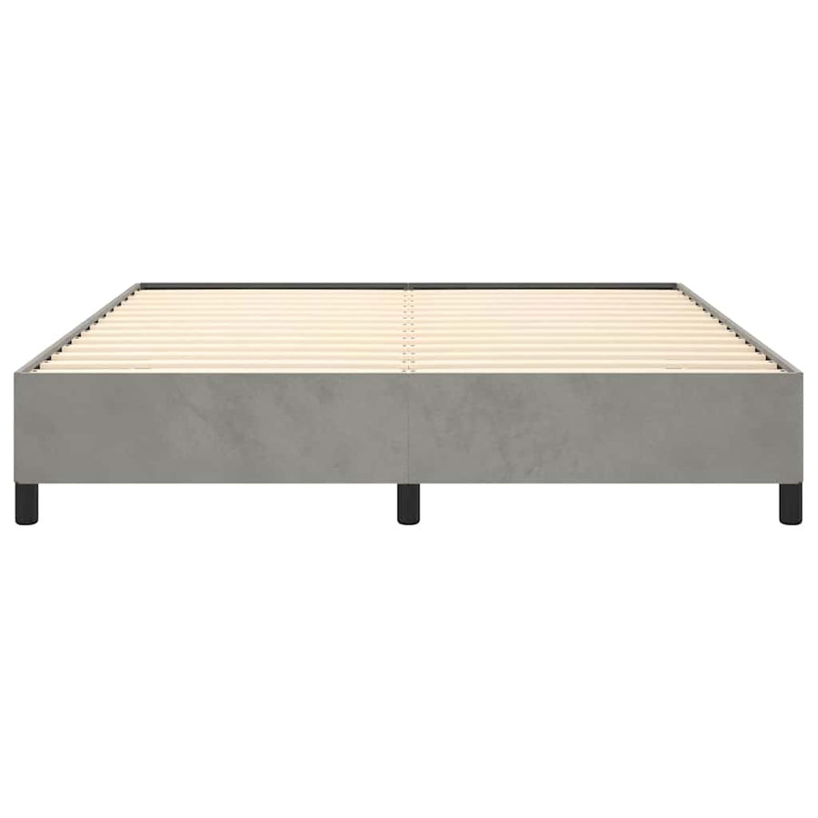 Bedframe zonder matras lichtgrijs 193x203 cm kingsize fluweel