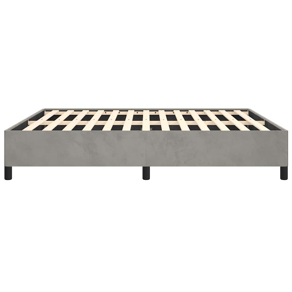 Bedframe zonder matras lichtgrijs 193x203 cm kingsize fluweel