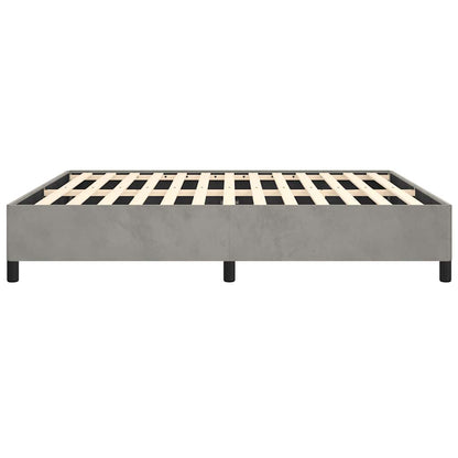 Bedframe zonder matras lichtgrijs 193x203 cm kingsize fluweel