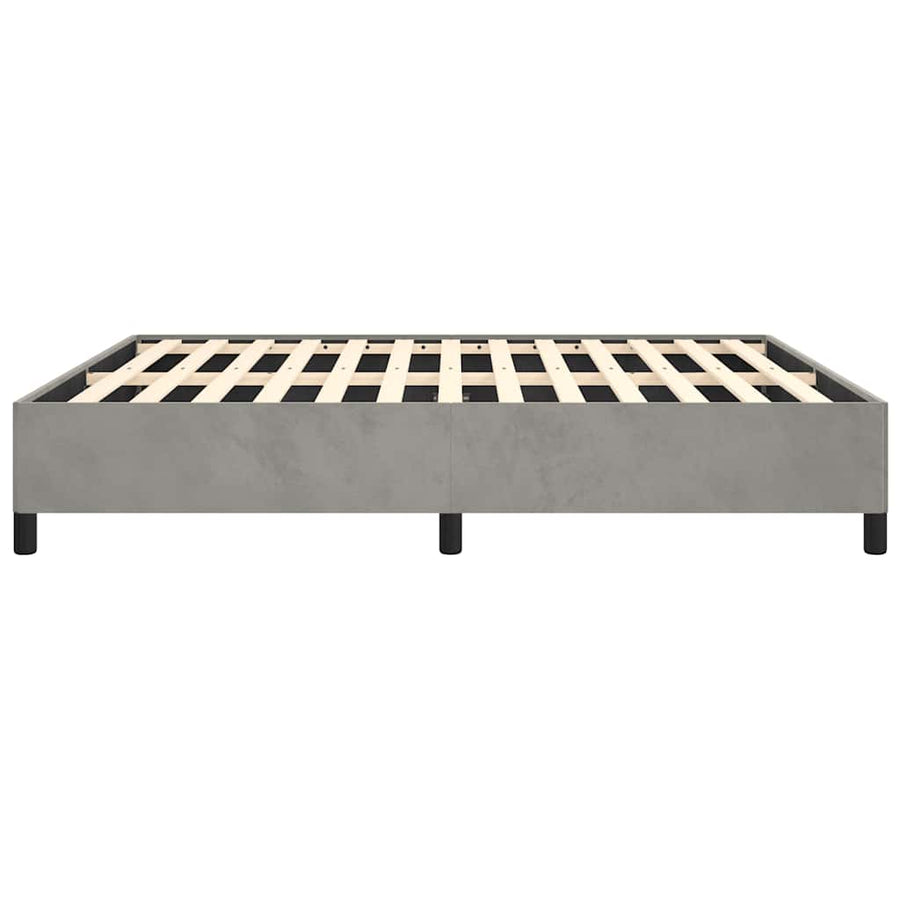 Bedframe zonder matras lichtgrijs 193x203 cm kingsize fluweel