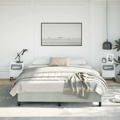 Bedframe zonder matras lichtgrijs California King fluweel