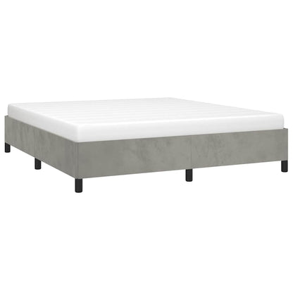 Bedframe zonder matras lichtgrijs California King fluweel