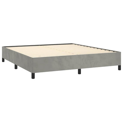 Bedframe zonder matras lichtgrijs California King fluweel