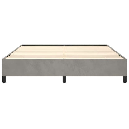 Bedframe zonder matras lichtgrijs California King fluweel
