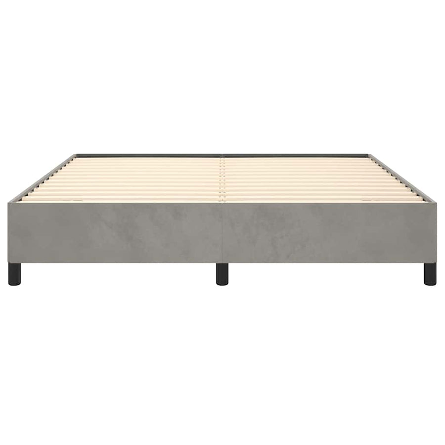 Bedframe zonder matras lichtgrijs California King fluweel