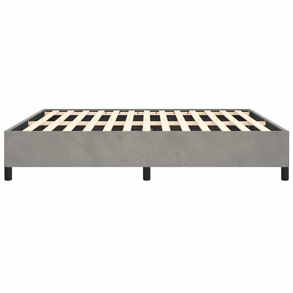 Bedframe zonder matras lichtgrijs California King fluweel
