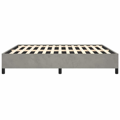 Bedframe zonder matras lichtgrijs California King fluweel