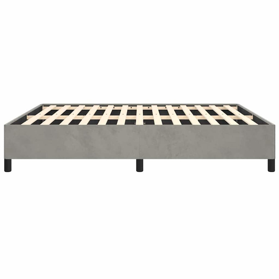 Bedframe zonder matras lichtgrijs California King fluweel