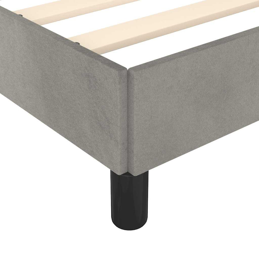 Bedframe zonder matras lichtgrijs California King fluweel