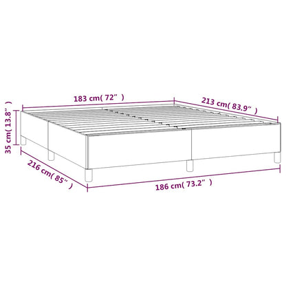 Bedframe zonder matras lichtgrijs California King fluweel
