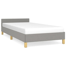 Bedframe Met Hoofdbord Stof 80 x 200 cm Lichtgrijs