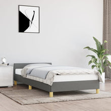 Bedframe Met Hoofdbord Stof 80 x 200 cm Donkergrijs