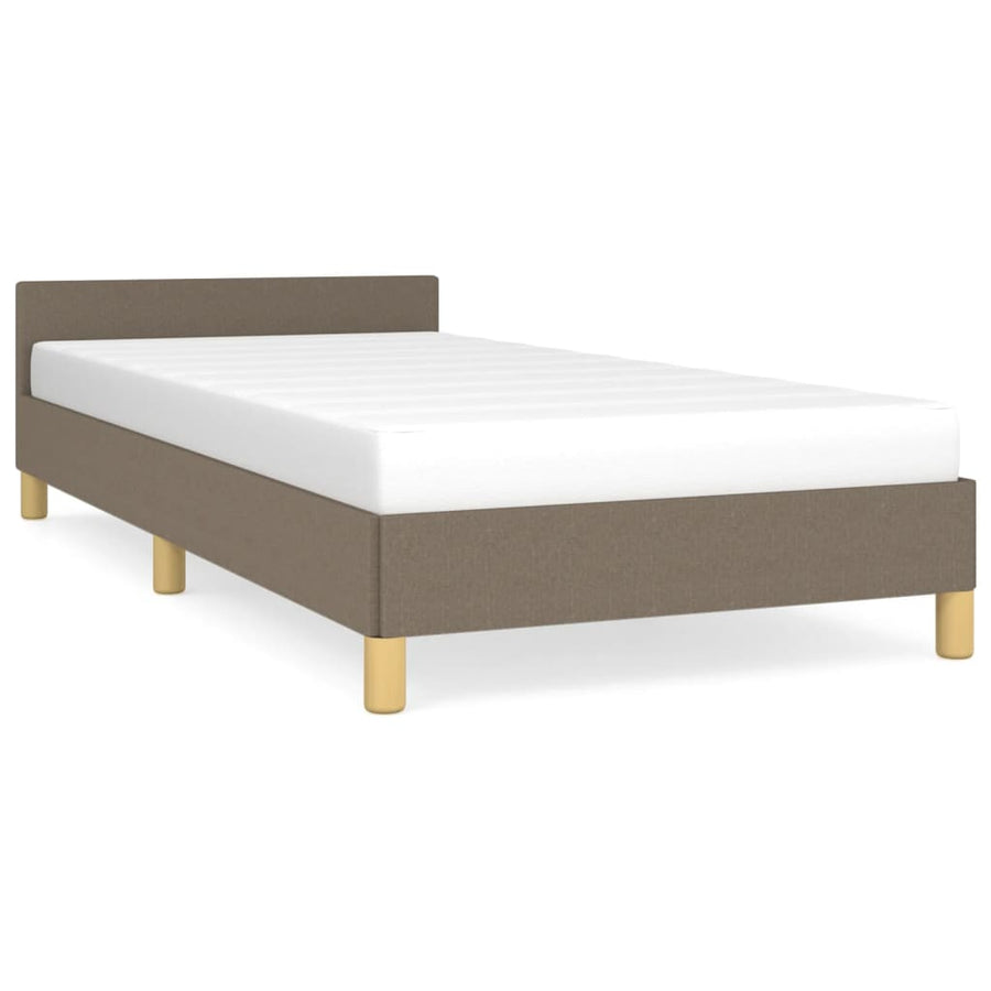 Bedframe Met Hoofdeinde Stof 80 x 200 cm Taupe