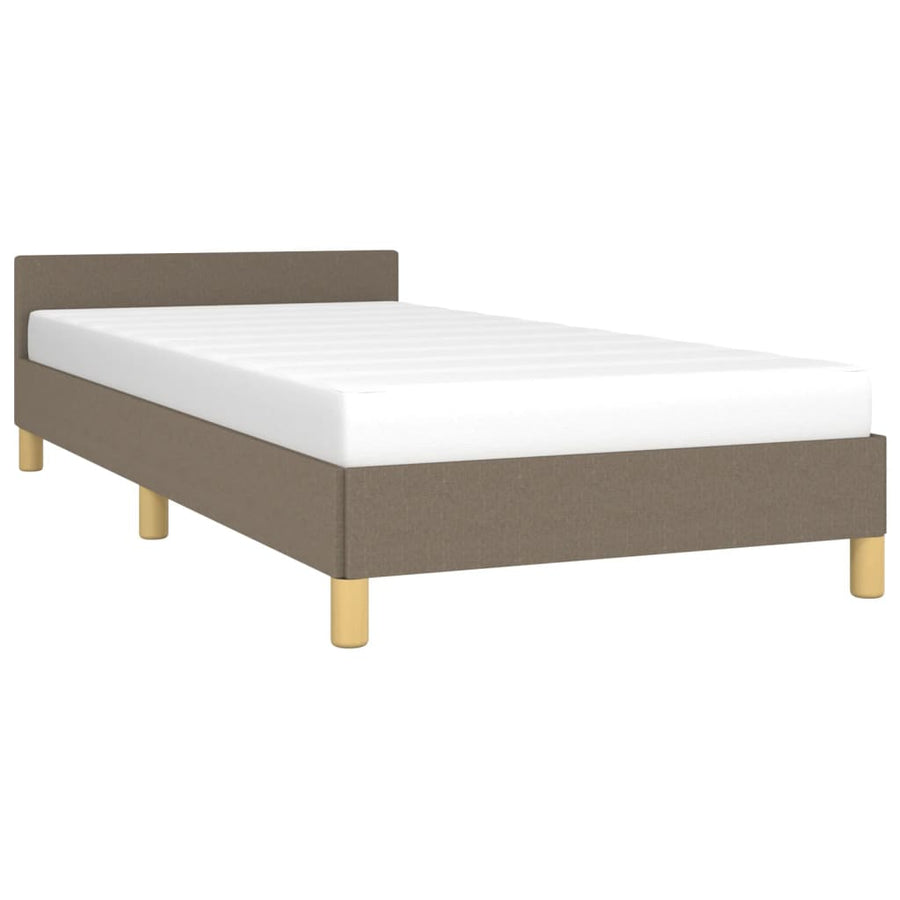 Bedframe Met Hoofdeinde Stof 80 x 200 cm Taupe