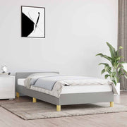 Bedframe 90x190 cm stof lichtgrijs