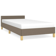 Bedframe Met Hoofdeinde Stof 90 x 190 cm Taupe