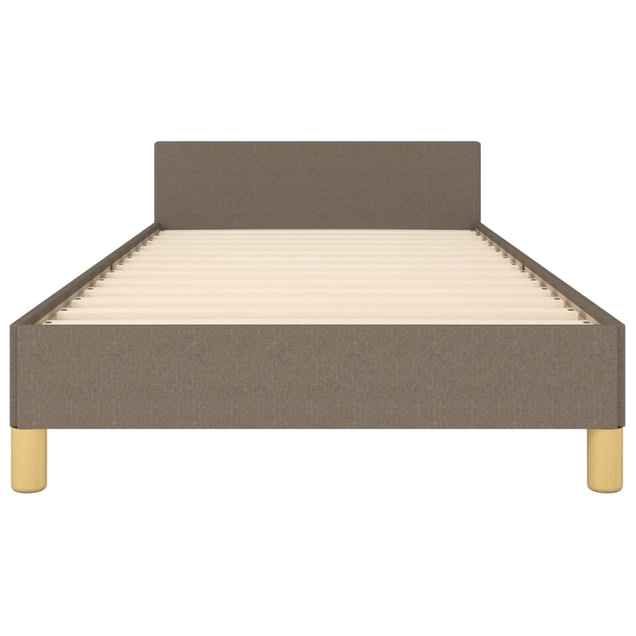 Bedframe Met Hoofdeinde Stof 90 x 190 cm Taupe