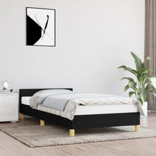 Bedframe Met Hoofdeinde Stof 90 x 200 cm Zwart