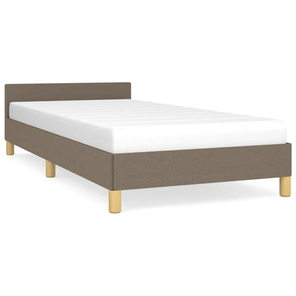 Bedframe Met Hoofdeinde Stof 90 x 200 cm Taupe