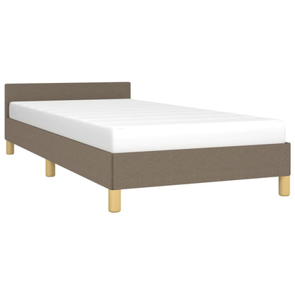 Bedframe Met Hoofdeinde Stof 90 x 200 cm Taupe