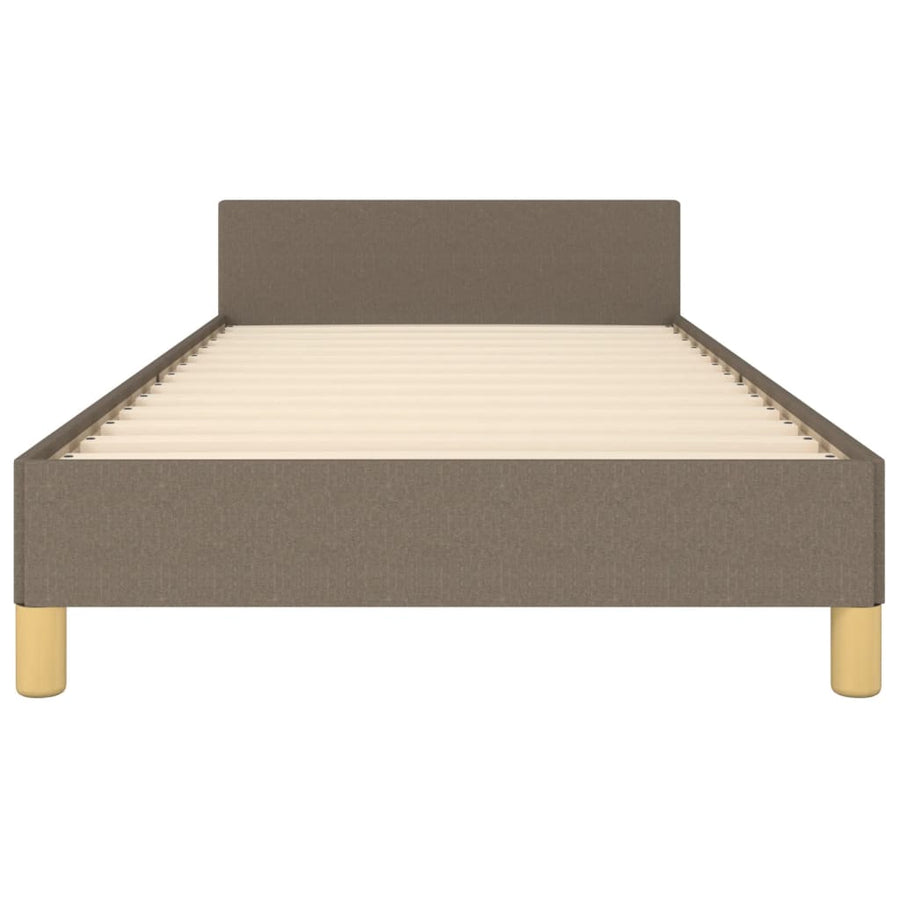 Bedframe Met Hoofdeinde Stof 90 x 200 cm Taupe