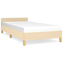 Bedframe Met Hoofdeinde Stof Kleurig 90 x 200 cm crème