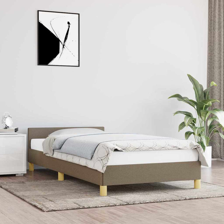 Bedframe Zonder Matras 100X200 Cm Stof Taupe