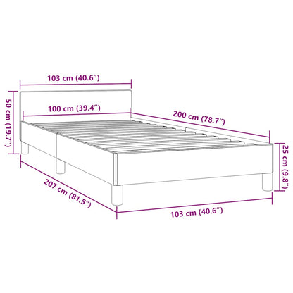 Bedframe Zonder Matras Stof 100 x 200 cm