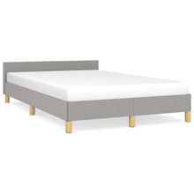 Bedframe Met Hoofdeinde Stof 120 x 200 cm Lichtgrijs