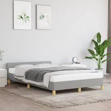 Bedframe Met Hoofdeinde Stof 120 x 200 cm Lichtgrijs