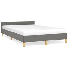 Bedframe Met Hoofdeinde Stof 120 x 200 cm Donkergrijs