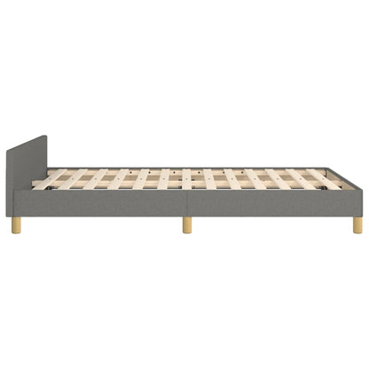 Bedframe Met Hoofdeinde Stof 120 x 200 cm Donkergrijs