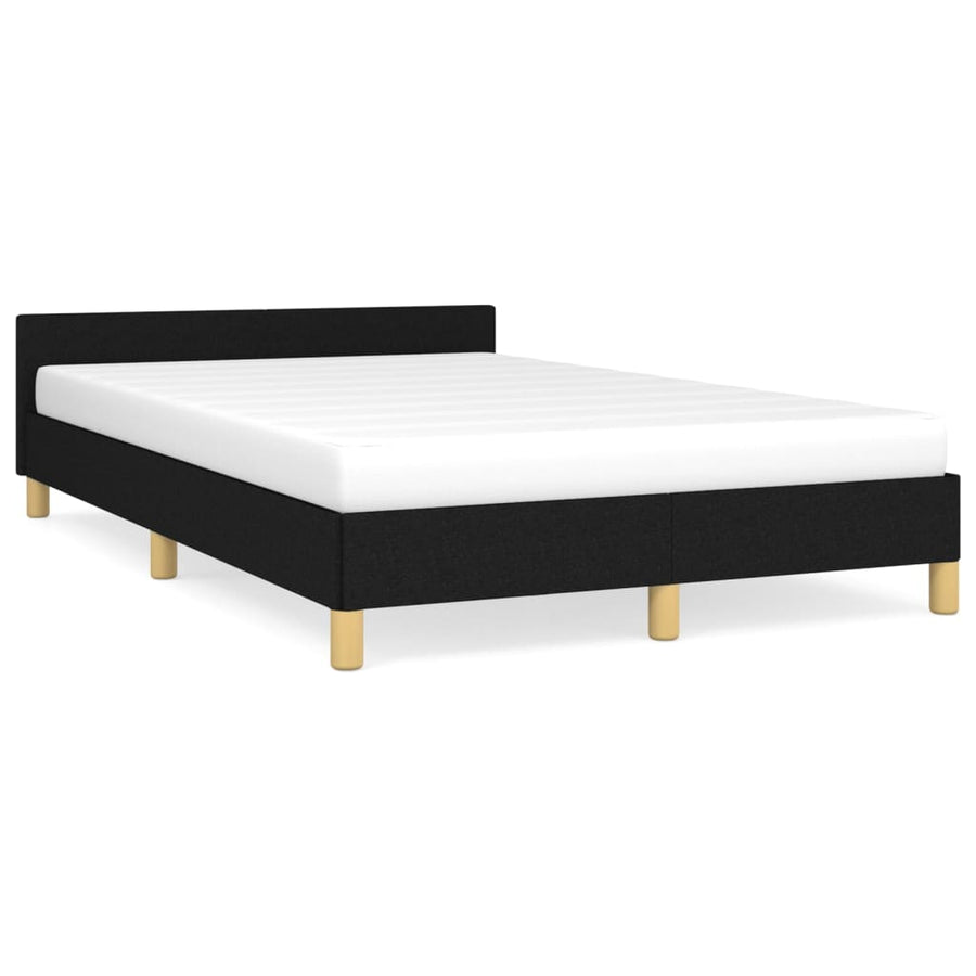 Bedframe Met Hoofdeinde Stof 120 x 200 cm Zwart